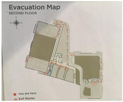 Figure 49. Evacuation Map of 2 nd Floor.