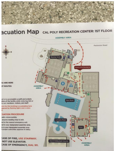 Figure 48. Evacuation Map of 1st Floor.